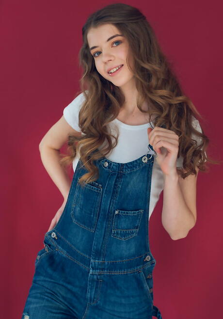 Very attractive young Kay J showing big titties and sissy 