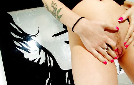 Attractive american milf Joanna Angel exposes big knockers and jerks off 